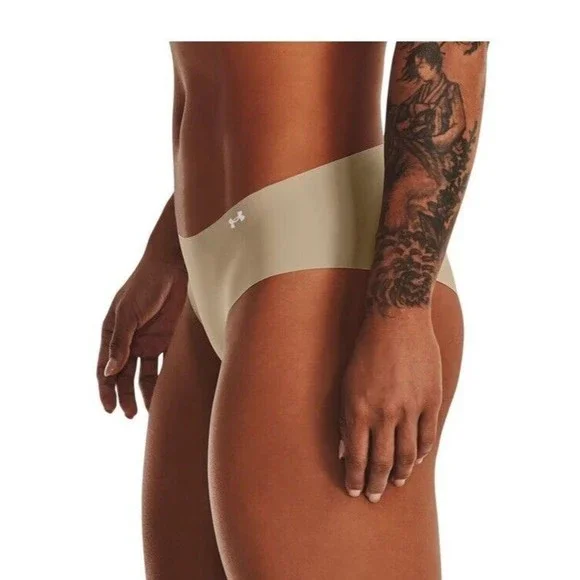 UNDER ARMOUR Women's UA Pure Stretch Hipster Underwear Small Nude NWT 3-pack - Picture 9 of 11